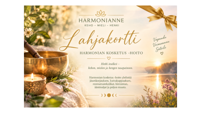 Lahjakortti Harmonianne-Lapinlahti,40€