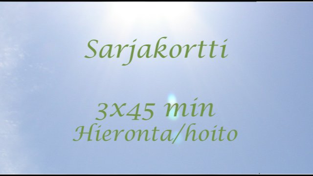 3x45min hieronta/hoito