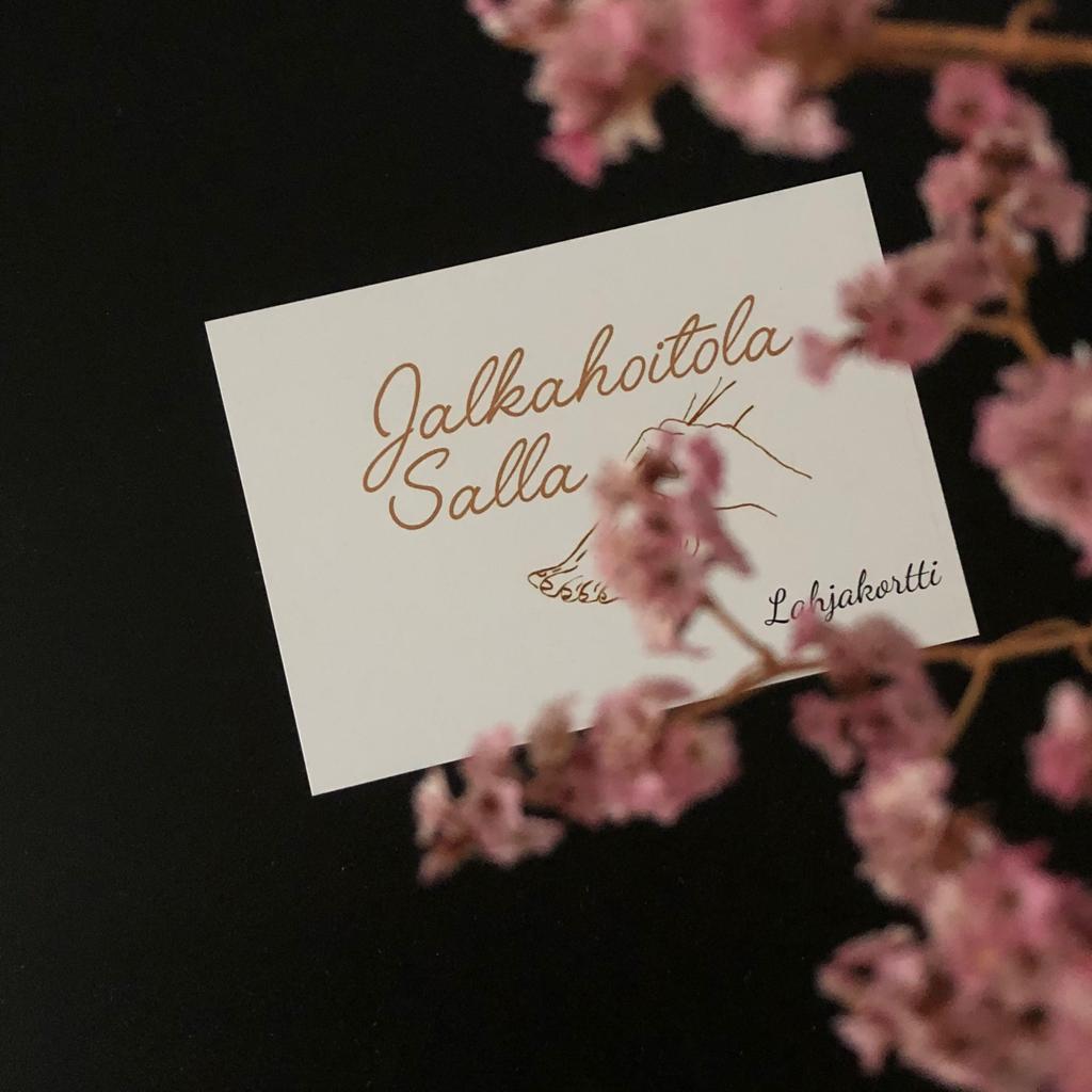 Arvolahjakortti jalkojenhoito