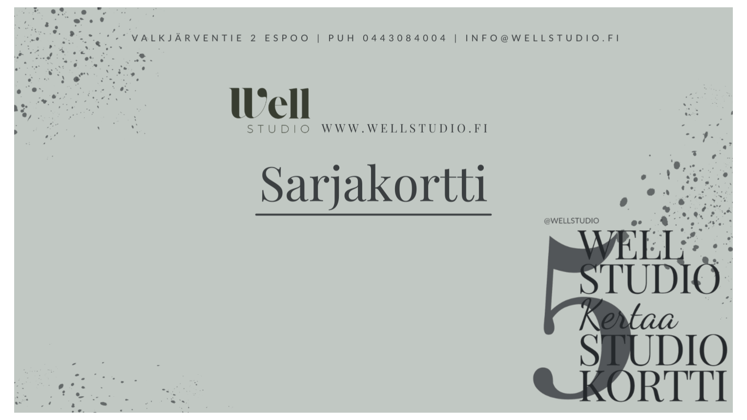 5 x sarjakortti I WellStudio